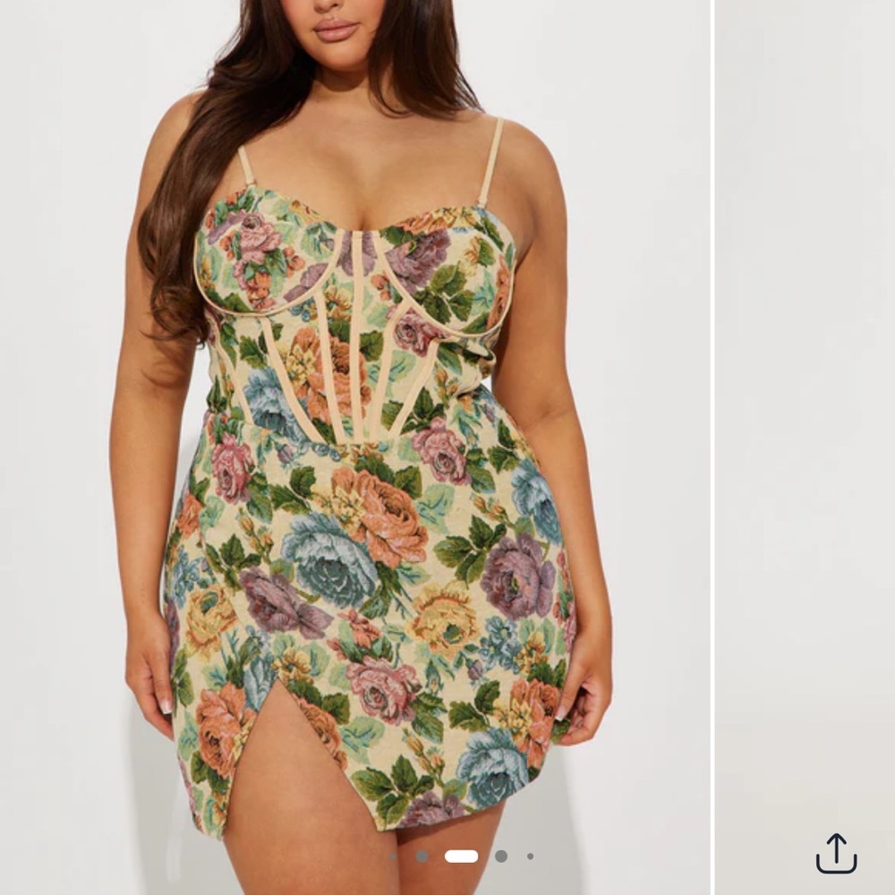 Fashion Nova Multicolor Floral Chemise